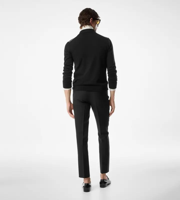 LEATHER FRONT SHIRT BLACK online